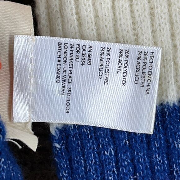 Anthropologie Scarf Womens Infinity Striped Sleeping On Snow Sweater Wide - Picture 4 of 8